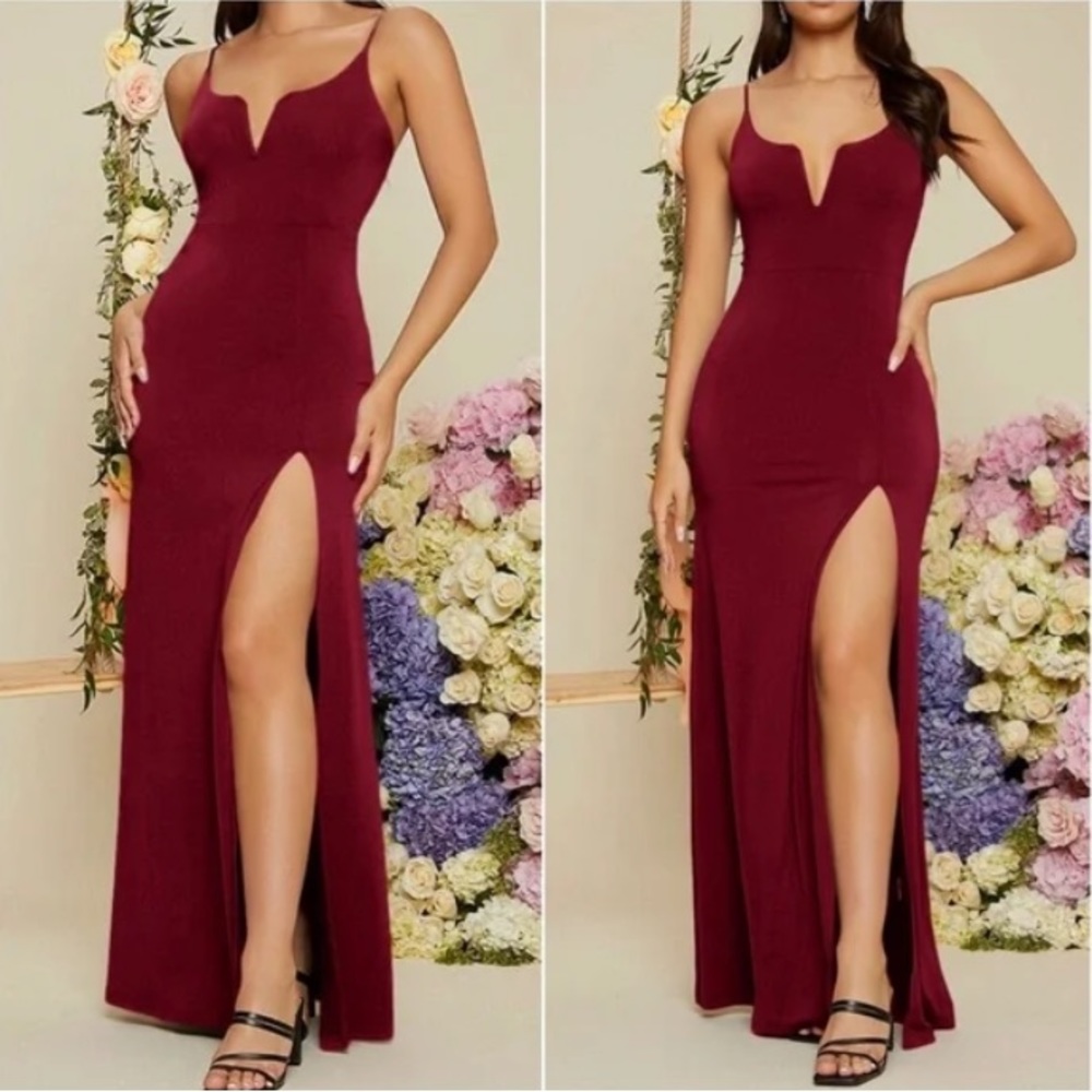 Luxe black one shoulder party formal evening prom wedding  dress - Picture 4 of 7
